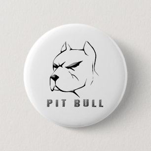 Pitbull draw pinback button