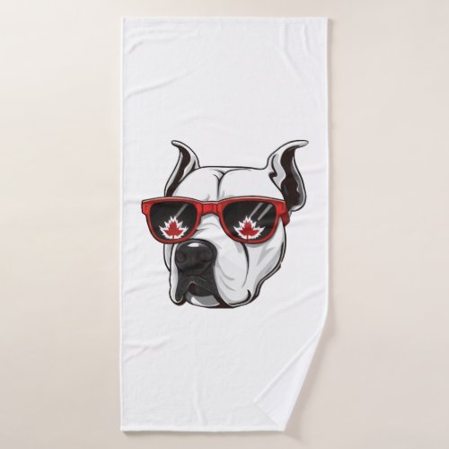 Pitbull Drawing Bath Towel