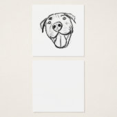 pitbull drawing simple dog lovers black white (Front & Back)