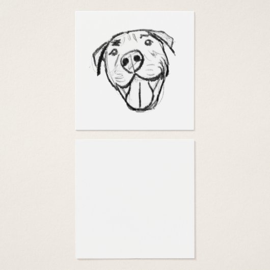 pitbull drawing simple dog lovers black white (Front & Back)
