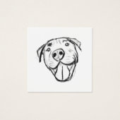 pitbull drawing simple dog lovers black white (Front)