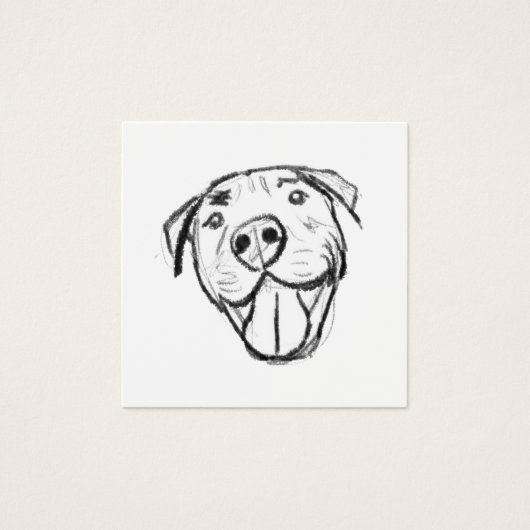 pitbull drawing simple dog lovers black white (Front)