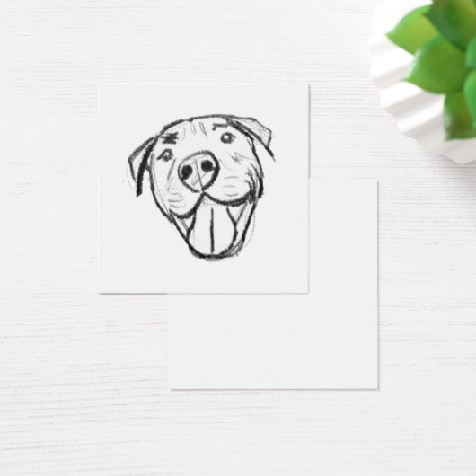 pitbull drawing simple dog lovers black white (Desk)