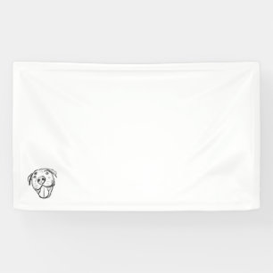 pitbull drawing simple dog lovers black white banner