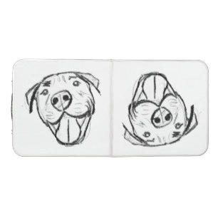 pitbull drawing simple dog lovers black white beer pong table
