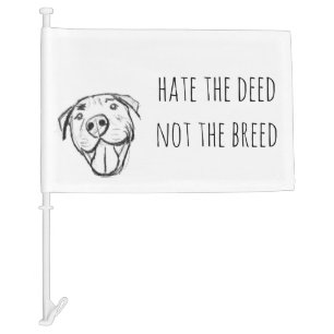 pitbull drawing simple dog lovers black white car flag
