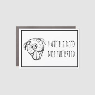 pitbull drawing simple dog lovers black white car magnet