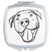 pitbull drawing simple dog lovers black white