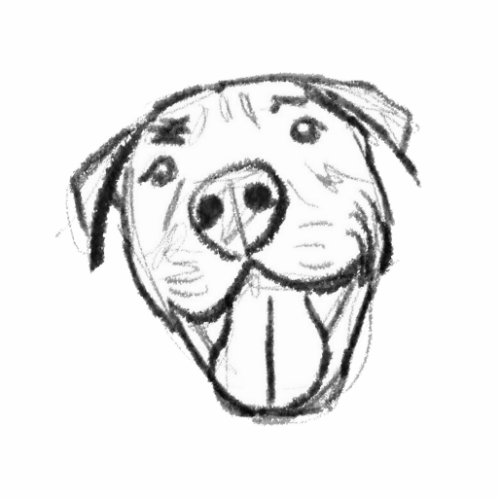 pitbull drawing simple dog lovers black white cutout