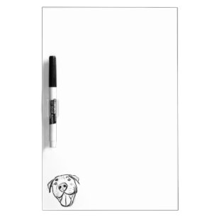 pitbull drawing simple dog lovers black white dry erase board