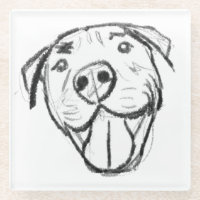 pitbull drawing simple dog lovers black white