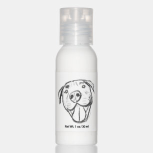 pitbull drawing simple dog lovers black white hand lotion