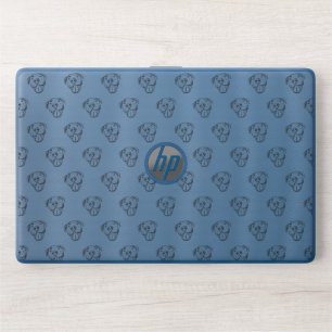 pitbull drawing simple dog lovers black white HP laptop skin