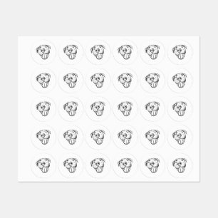 pitbull drawing simple dog lovers black white labels