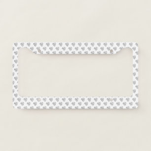 pitbull drawing simple dog lovers black white license plate frame