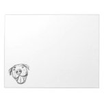 pitbull drawing simple dog lovers black white notepad
