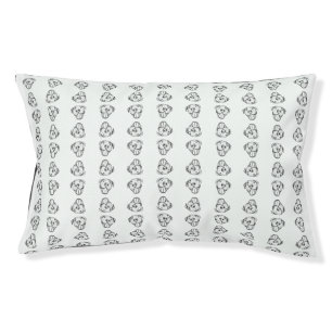 pitbull drawing simple dog lovers black white pet bed