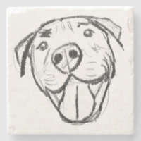 pitbull drawing simple dog lovers black white