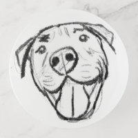 pitbull drawing simple dog lovers black white
