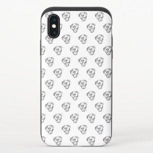 pitbull drawing simple dog lovers black white iPhone x slider case