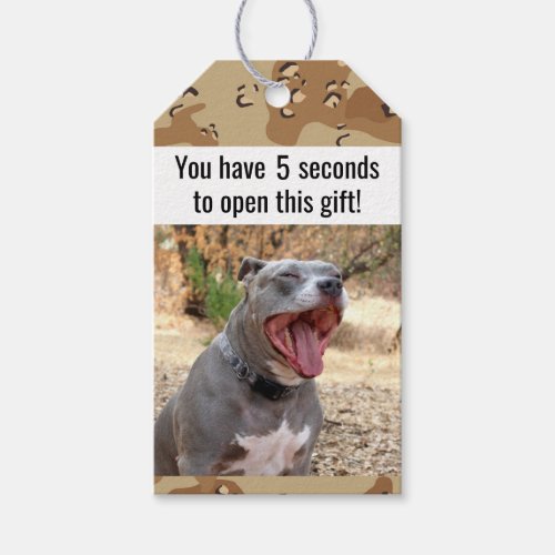 Pitbull Drill Sergeant Gift Tags