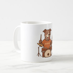Pitbull Drummer Personalized Rock Drum Kit Gift – Coffee Mug