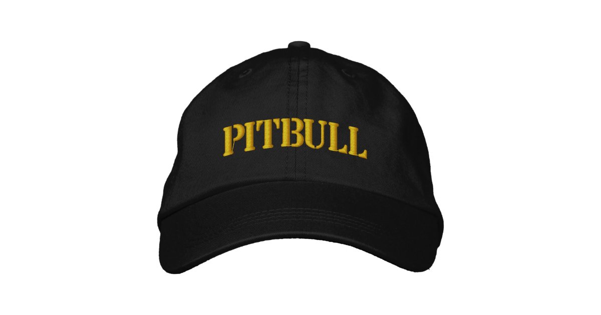 PITBULL EMBROIDERED BASEBALL HAT Zazzle