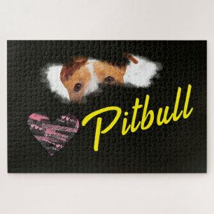 Pitbull Eyes Solid Color 1000 piece Jigsaw Puzzle