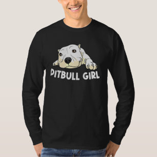 Pitbull For Girls Kid Pet Canine Dog Puppy Animal T-Shirt