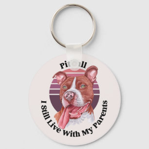 Pitbull funny quote  keychain