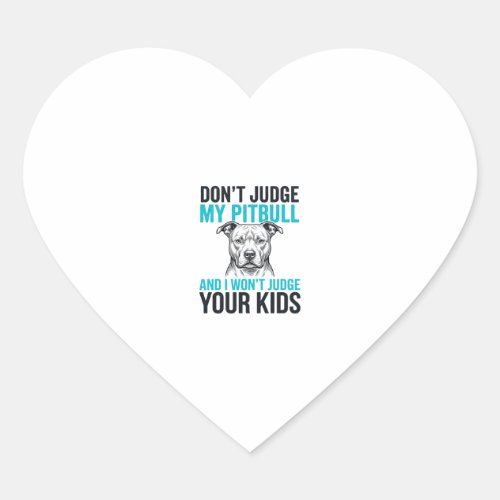 Pitbull Funny Quote Vintage Engraving Dog Design_1 Heart Sticker