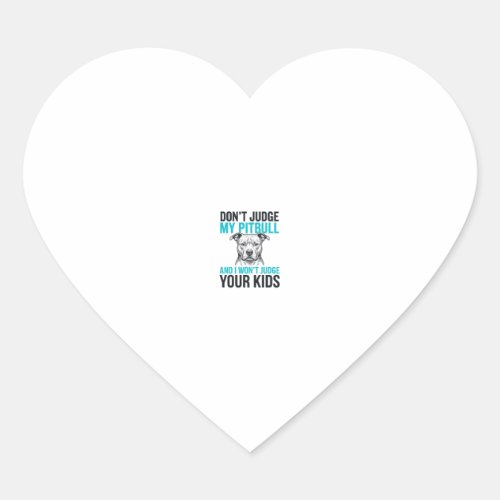 Pitbull Funny Quote Vintage Engraving Dog Design_1 Heart Sticker