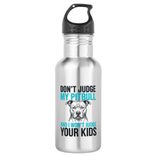 Pitbull Funny Quote Vintage Engraving Dog Design_1 Stainless Steel Water Bottle