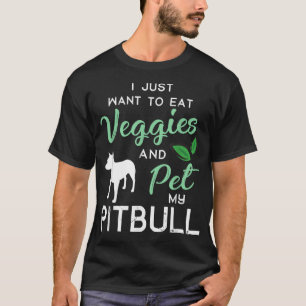 Pitbull Funny Vegan Dog Lover Owner Xmas Birthday T-Shirt