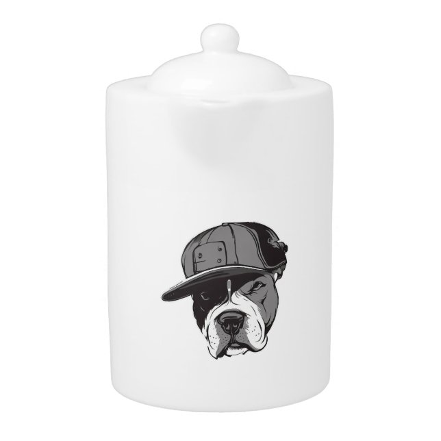 Pitbull Gangster Teapot (Front)