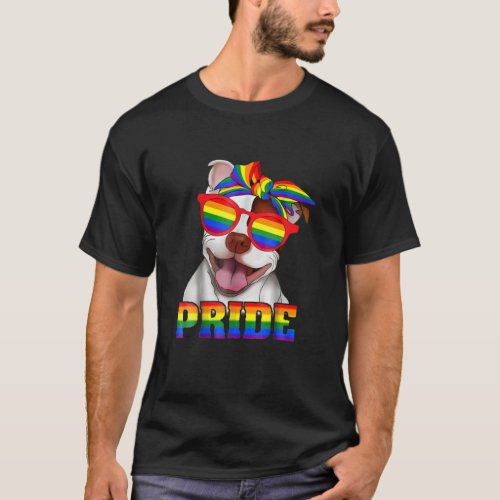 Pitbull Gay Pride Dog Pit Bull LGBT T_Shirt