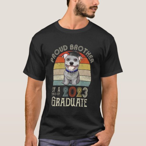 Pitbull Graduation Proud Brother Of A Class Of 202 T_Shirt