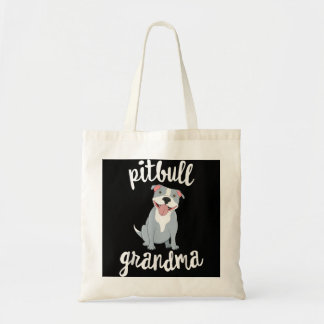 Pitbull Grandma Pawma Dog Grandparents Grand Maw Tote Bag