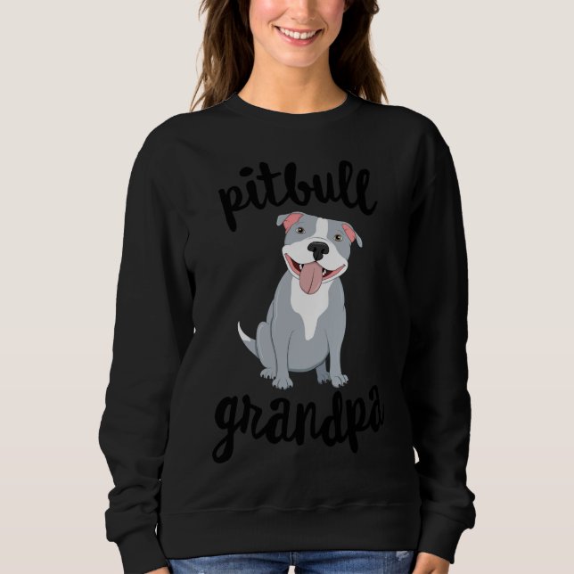 Pitbull Grandpa Pawpa Dog Grandparents Grand Paw Sweatshirt (Front)
