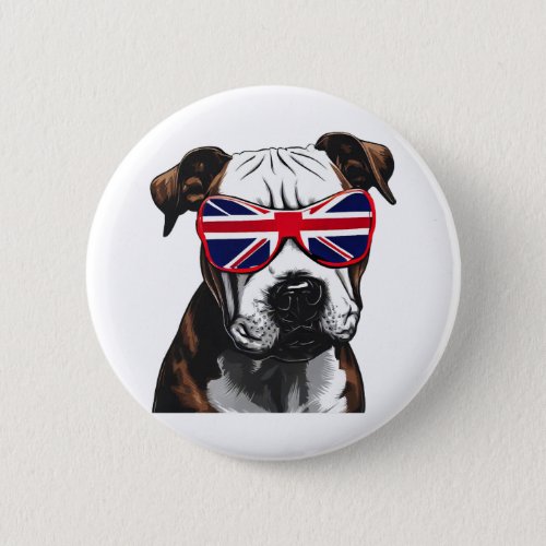 Pitbull Great Britain Button