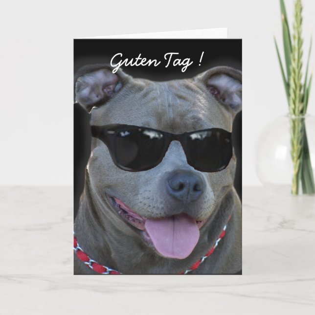 Pitbull greeting card (Front)