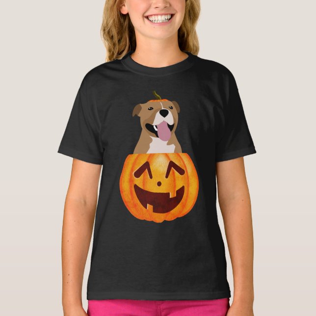 Pitbull Halloween   T-Shirt (Front)