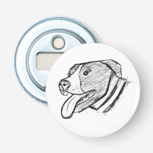 pitbull hand drawn photo dog animal lover bottle opener
