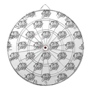 pitbull hand drawn photo dog animal lover dart board