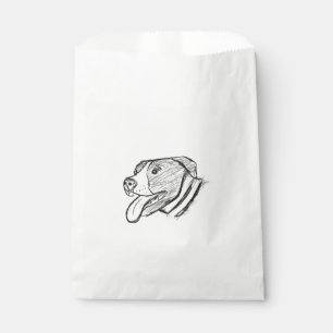 pitbull hand drawn photo dog animal lover favor bag