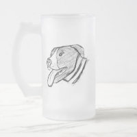 pitbull hand drawn photo dog animal lover