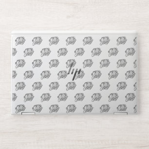 pitbull hand drawn photo dog animal lover HP laptop skin