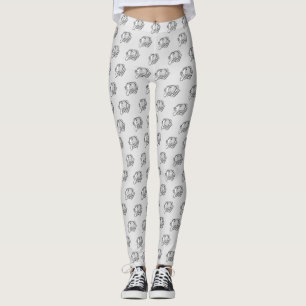 pitbull hand drawn photo dog animal lover leggings