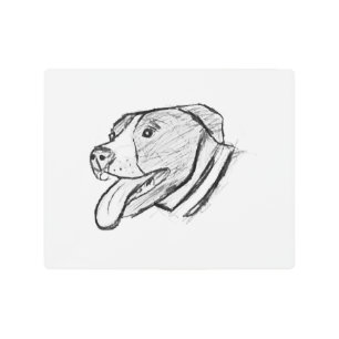 pitbull hand drawn photo dog animal lover poster