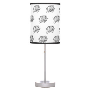 pitbull hand drawn photo dog animal lover poster table lamp